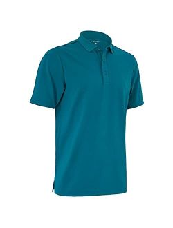 Men's Polyester Golf Polo Shirt Moisture Wicking Short Sleeve Shirt