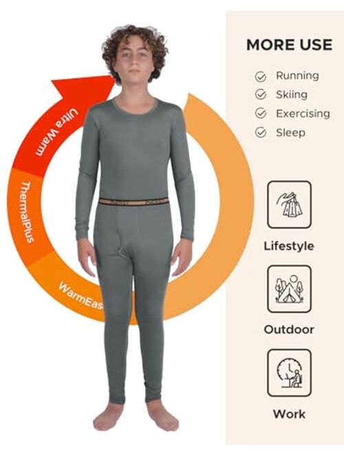 INNERSY Boys Thermal Underwear Lightweight Long Base Layer Sets 1 Pack