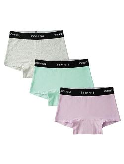 Girls Period Boyshorts Underwear Cotton First Starter for Teen Aged 8-16 Panties 3 Pack