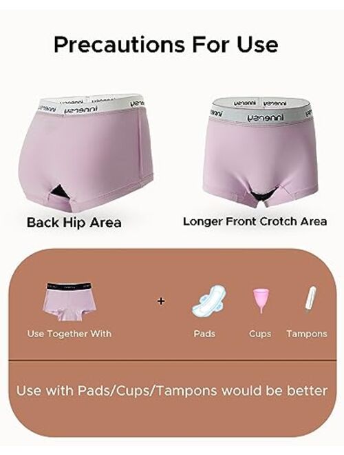 INNERSY Girls Period Boyshorts Underwear Cotton First Starter for Teen Aged 8-16 Panties 3 Pack