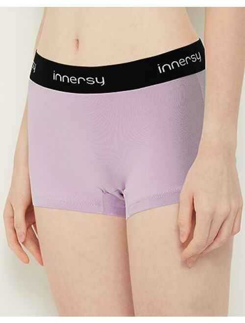 INNERSY Girls Period Boyshorts Underwear Cotton First Starter for Teen Aged 8-16 Panties 3 Pack