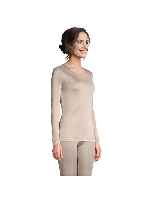 lands end Petite Lands' End Silk Interlock Crewneck Undershirt