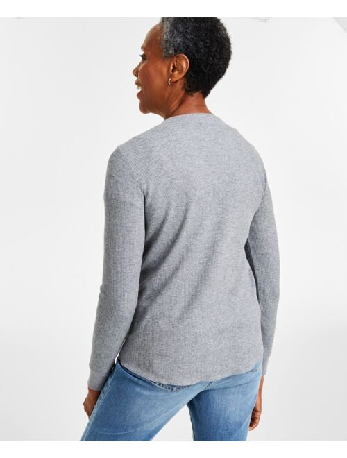 Style & Co Women's Waffle-Texture Pullover Top, Created for Macy's