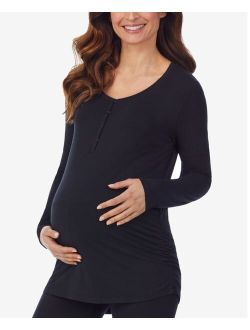 Women's Softwear with Stretch Maternity Long Sleeve Henley