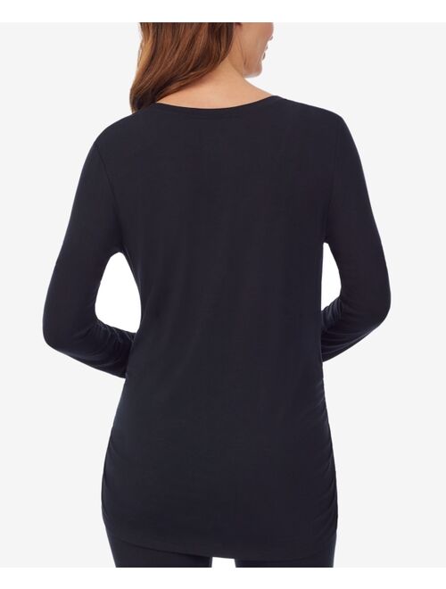 Cuddl Duds Women's Softwear with Stretch Maternity Long Sleeve Henley