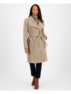 Women's Belted Wrap Coat, Regular & Petite, Created for Macy's