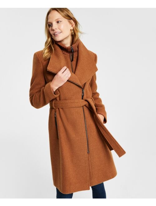 CALVIN KLEIN Women's Belted Wrap Coat, Regular & Petite, Created for Macy's