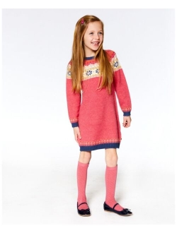 Girl Icelandic Knitted Dress Pink - Child