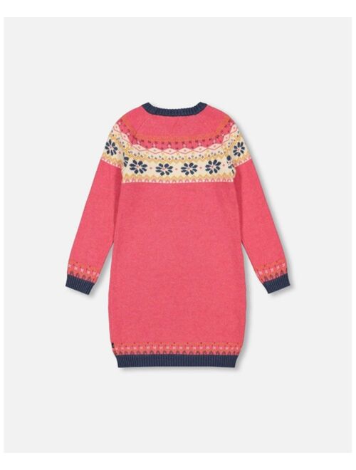 DEUX PAR DEUX Girl Icelandic Knitted Dress Pink - Child