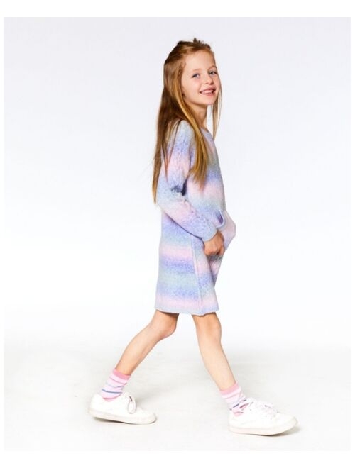 DEUX PAR DEUX Girl Gradient Knitted Sweater Dress Lilac - Child