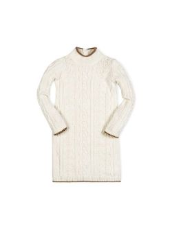 Big Girls Turtleneck Cable Knit Sweater Dress Created for Macy's
