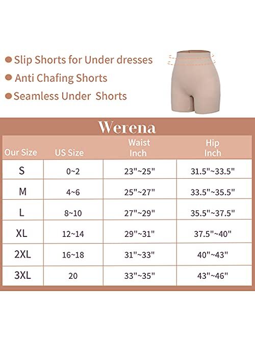 Werena Womens Seamless Shaping Boyshorts Panties Tummy Control Underwear Slimming Shapewear Shorts