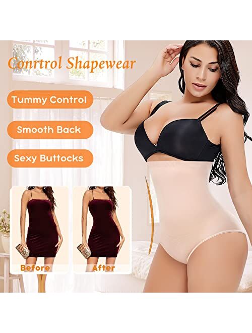 Werena Tummy Control Shapewear Panties for Women High Waisted Body Shaper Slimming Shapewear Underwear Girdle Panty