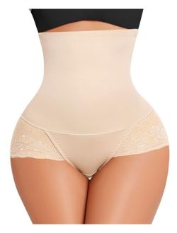 Tummy Control Shapewear Panties for Women High Waisted Body Shaper Underwear Lace Slimming Girdle Shaping Briefs