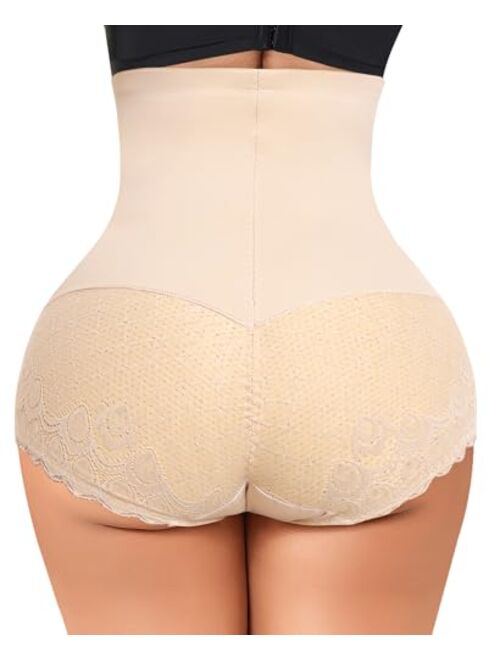 Werena Tummy Control Shapewear Panties for Women High Waisted Body Shaper Underwear Lace Slimming Girdle Shaping Briefs