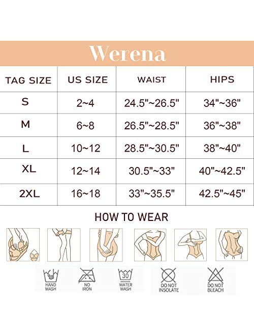 Werena Thong Shapewear Bodysuit for Women Tummy Control Open Bust Body Shaper Slimmer Shaping Thong