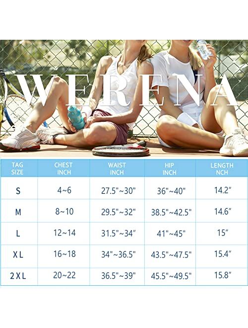 Werena Womens High Waisted Tennis Skirts Skorts with Pockets Shorts Athletic Golf Running Skirt Workout Activewear Outfits