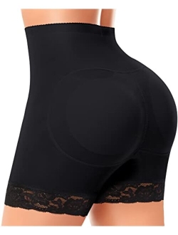 Butt Lifter Padded Underwear for Women Seamless Booty Pads Panties Butt Enhancer Lace Boyshorts Shapewear