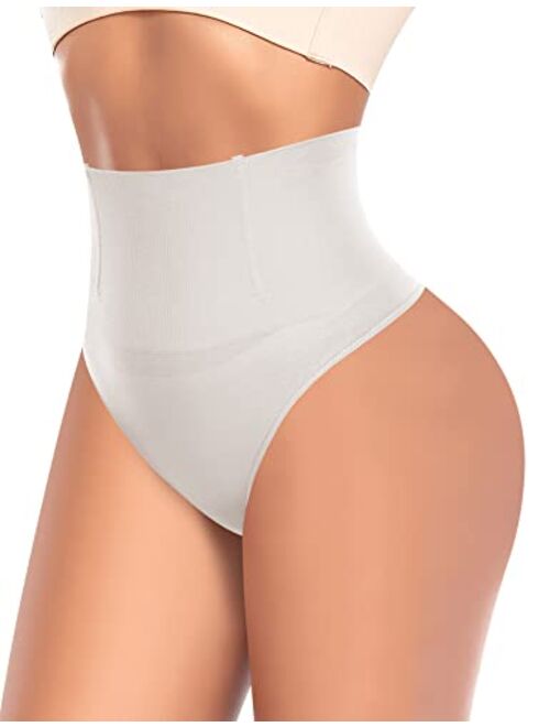 Werena Tummy Control Thong Shapewear for Women Seamless High Waist Shaping Underwear Body Shaper Panties Girdle