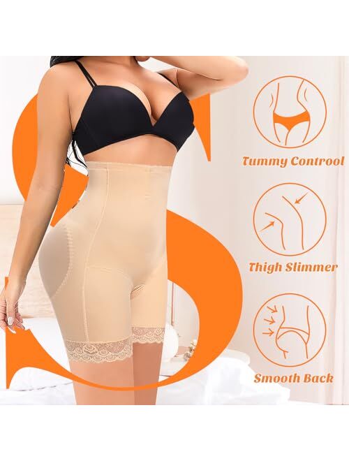 Werena Womens Tummy Control Shapewear Shorts High Wasited Slimming Body Shaper Thigh Slimmer Slip Shorts Under Dresses