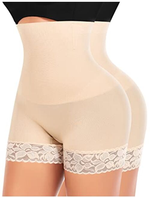 Werena Tummy Control Shapewear Shorts for Women High Waisted Body Shaper Shaping Underwear Slip Shorts Under Dress