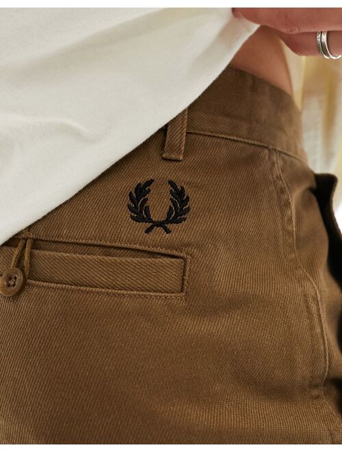 Fred Perry straight leg pants in shaded stone