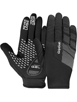 Ride Windproof Spring Fall Gel Padded Bicycle Gloves Thermal Cycling Gloves Cold Weather Thin Winter Cycling Gloves