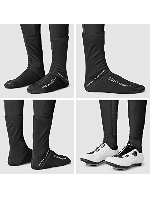 GripGrab Windproof Spring Fall Thermal Cycling Socks Long High Cut Pre-Shaped Cold Weather Cycling Socks Tall Bike Socks