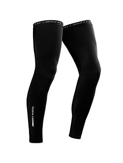 Classic Thermal Winter Cycling Leg Warmers Anti-Slip Warm Fleece Lined Bike Leg Sleeves Long Bicycle Leg Warmers