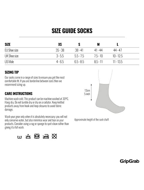 GripGrab Classic Regular Cut Summer Cycling Socks Single & Multipack Bicycle Socks Coolmax Spinning Indoor Cycling Socks