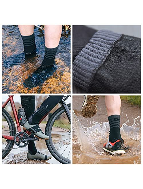 GripGrab Waterproof Merino Wool Cycling Socks Cold Weather Cycling Socks Breathable Waterproof Socks Winter Wool Biking Socks