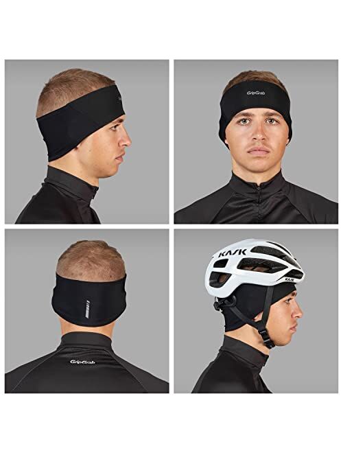 GripGrab Thermal Winter Cycling Headband with Windproof Forehead Lightweight Under Helmet Bicycle Head Band Running Headband