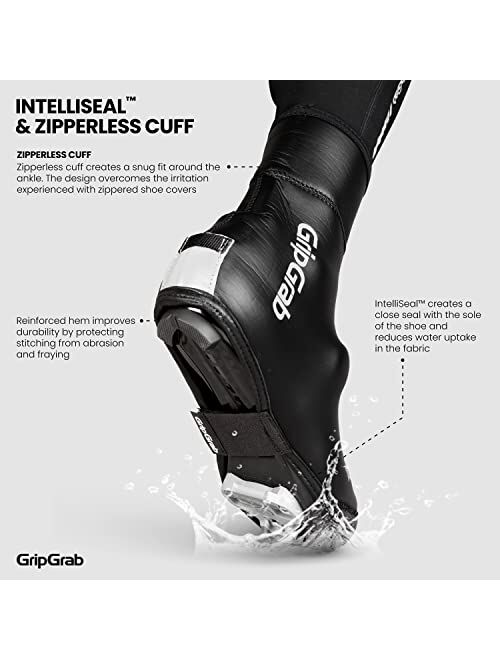 GripGrab Arctic Waterproof Deep Winter Road Cycling Shoe Covers Fleece Lined Thermal Road Cycling Overshoes Winter Warm