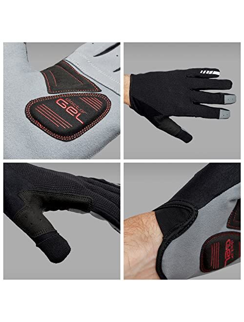 GripGrab Shark Cycling Gloves Gel-Padded Fullfinger Mountain Gravel Bike Gloves Long Finger Bicycle Gloves