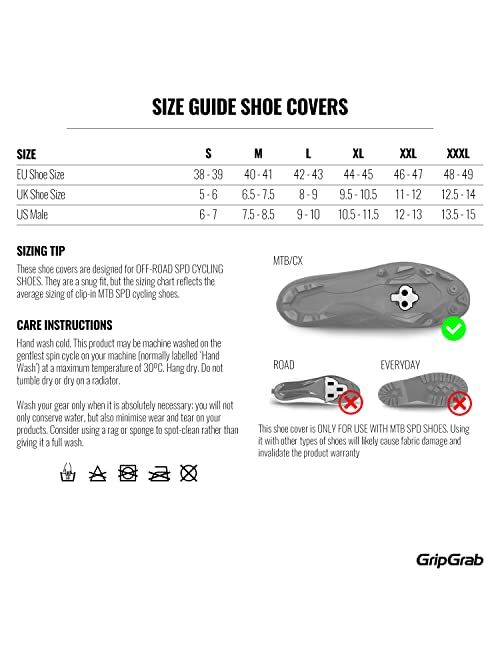 GripGrab Arctic X Waterproof Deep Winter Gravel MTB Cycling Shoe Covers Offroad Fleece Lined Cold Weather Biking Overshoes