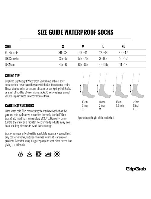 GripGrab Lightweight Waterproof Cycling Socks Insulating Cold Weather Cycling Socks Wet Weather Winter Socks For Cycling