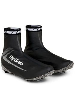 RaceAqua Road Bike Rain Aero Overshoes Waterproof Windproof Cycling Shoe-Covers Sleek Tight Fitting Gaiters