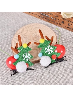 Ywduoying Christmas Reindeer Antlers Hair Clips, Hairpins with Deer Horn Ears, Christmas Hair Accessories for Kids and Adults (RT177)