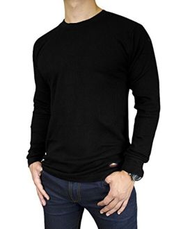 Knocker Men's Mid Weight Thermal Long-Sleeve Top Shirt Heather Grey