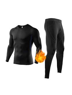 ZEALOTPOWER Thermal Underwear Set for Men-Sport Base Layer Long Johns for Male Compression Suits Winter Cold Gear