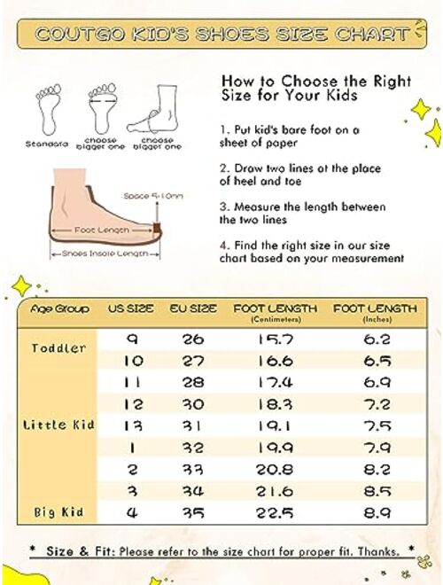 Coutgo Kids Cowgirl Boots for Girls Western Cowboy Side Zipper Low Heel Riding Dress Shoes (Toddler/Little Kid/Big Kid)