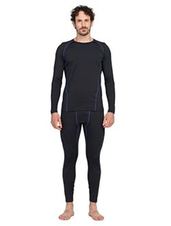 Men's Sport Thermal Underwear Lightweight Active Baselayer Set Long Sleeve Top & Bottom Ski Mountaineering Winter M53