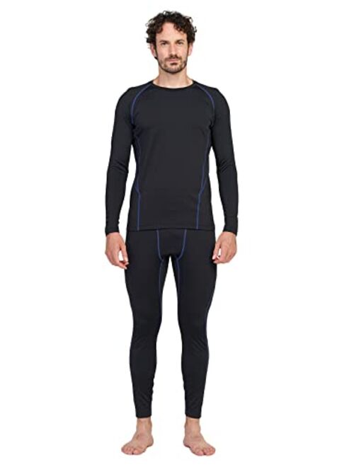 LAPASA Men's Sport Thermal Underwear Lightweight Active Baselayer Set Long Sleeve Top & Bottom Ski Mountaineering Winter M53