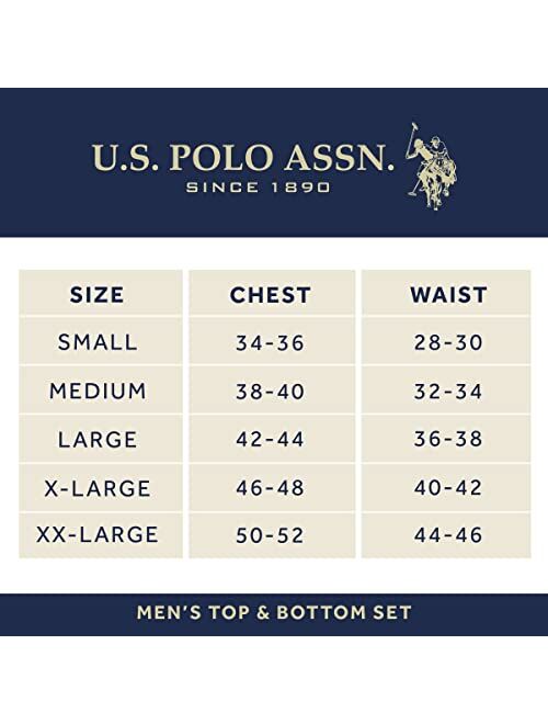 U.S. Polo Assn. Men's Thermal Underwear Set - Base Layer Long Sleeve Waffle T-Shirt and Long John Pants