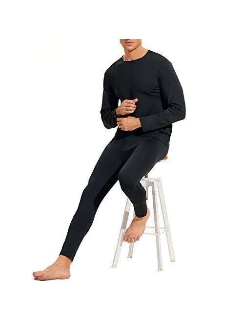 American Trends Mens Thermal Underwear Ultra Soft Long Johns with Fleece Lined Base Layer.