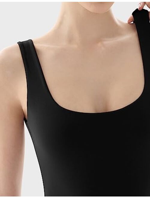 PUMIEY Bodysuit for Women Sleeveless Backless Tank Top Sharp Collection