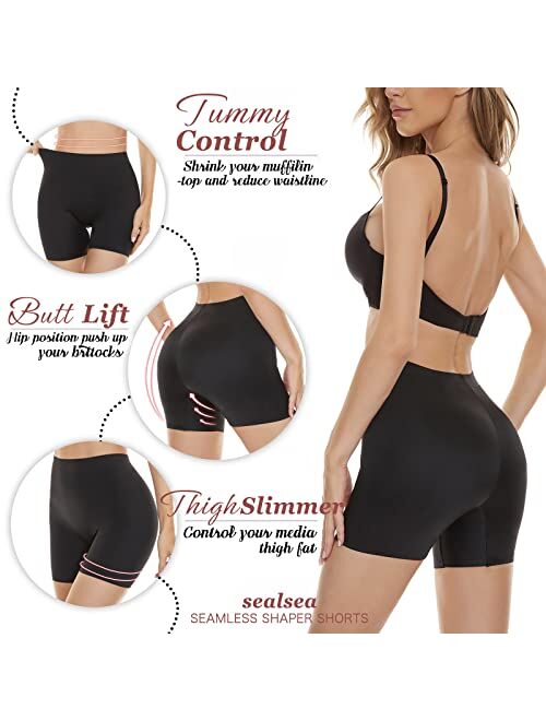 Sealsea Seamless Shapewear For Women Tummy Control Thigh Shaping Short Under Dress Shorts