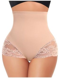 DERCA Tummy Control Shapewear Underwear for Women High Waisted Lace Shaping Panties Seamless Body Shaper Girdle Panty
