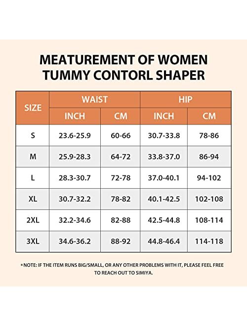SIMIYA Tummy Control Shapewear for Women High Waisted Shapewear Panty Firm Control Soft Comfy Body Shaper for Women