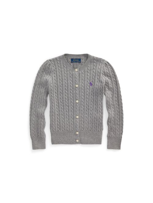 Polo Ralph Lauren Toddler and Little Girls Mini-Cable Cotton Cardigan